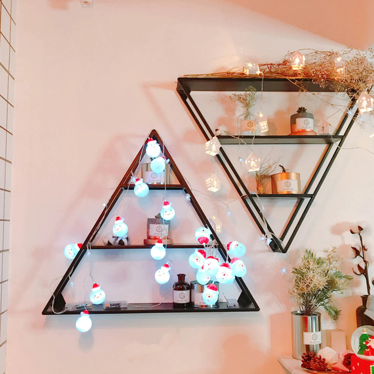 Behogar 10LED милый снеговик орнамент гирлянда сказочные огни на батарейках DIY