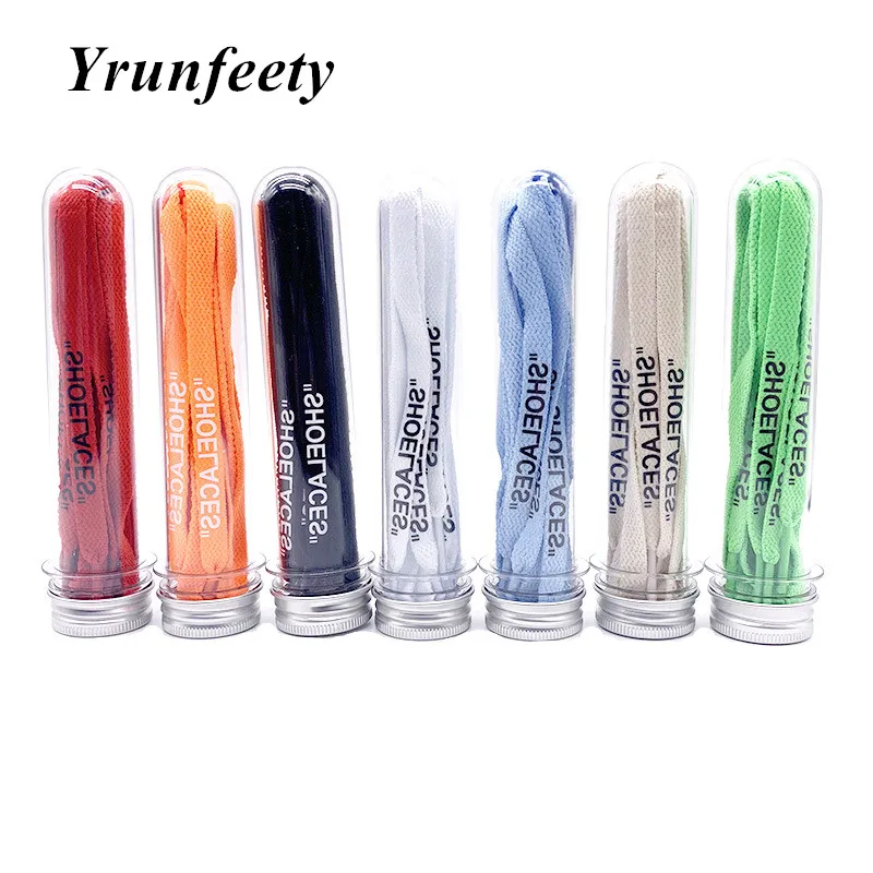 

2021 New Shoelaces Flat Shoe Laces Handmade Silicone Printed Shoelaces Printing Lace for Sneakers Boot Laces 1 Pair Tube Package
