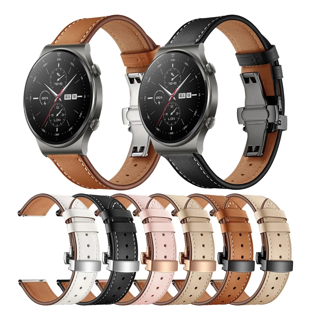 

Ремешок из натуральной кожи для Huawei Watch GT 2 Pro, браслет для часов GT 2e GT2 42 мм 46 мм и Honor Magic Watch 2 46 мм, браслет для наручных часов