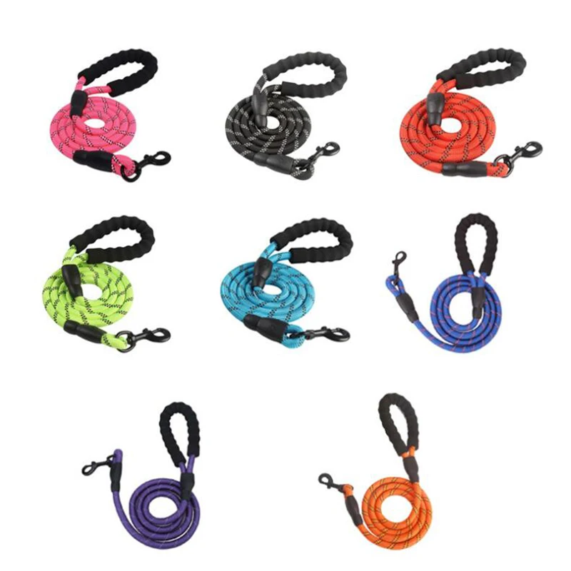 8 цветов Светоотражающие толстые поводки для собак крепкая нейлоновая веревка