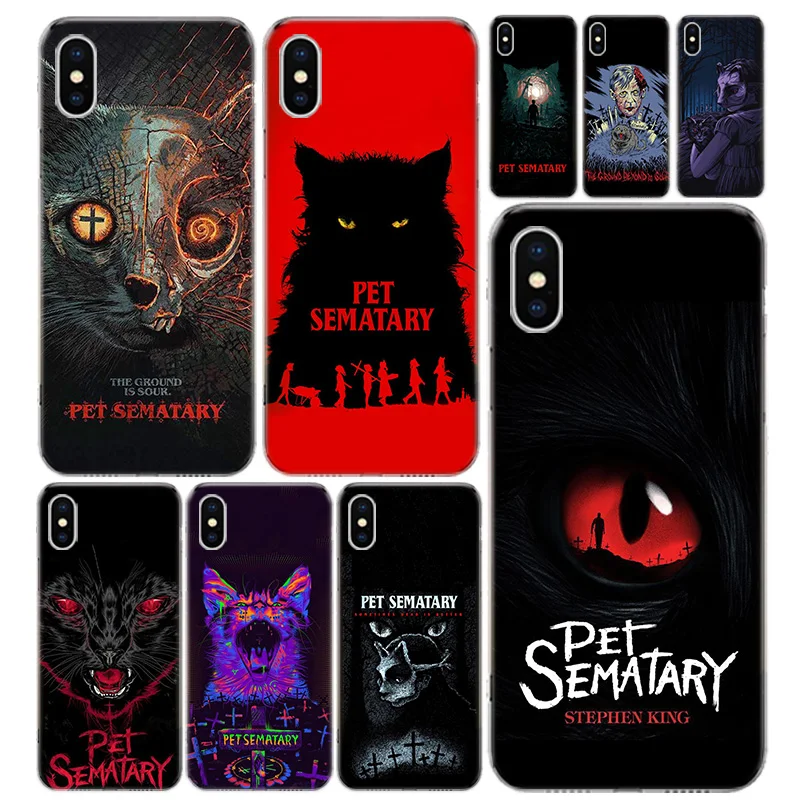 

Pet Sematary Phone Case Cover For iPhone 13 11 Pro 12 Mini 7 8 6 6S Plus + XR X XS MAX SE 5 5S Art Customized Coque Cover