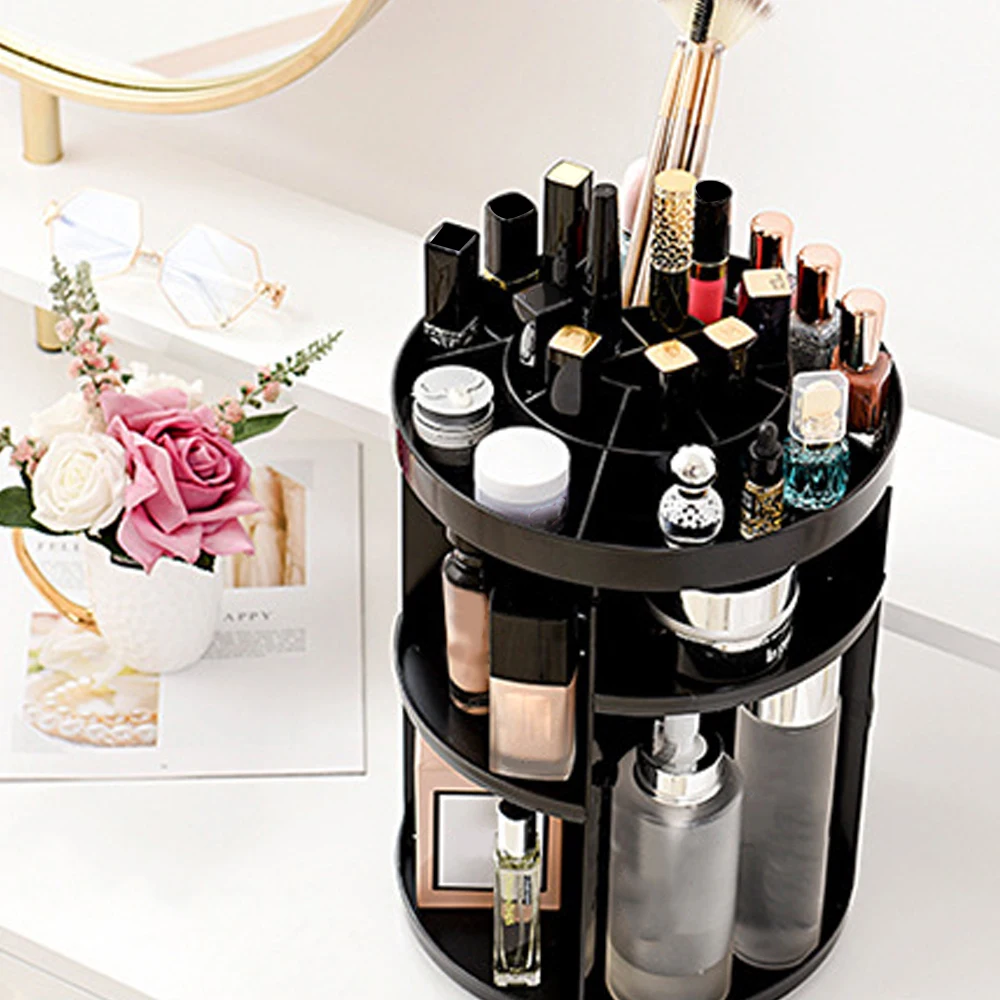 1 шт. 360 градусов вращающийся Регулируемый косметический дисплей для хранения