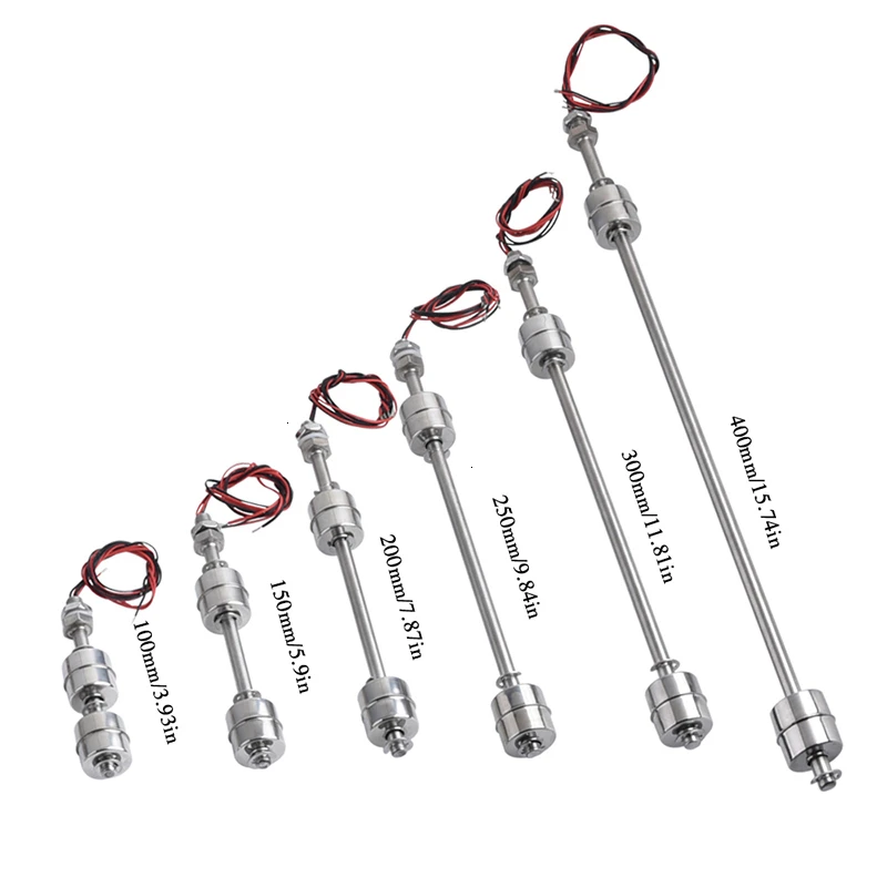 6 размеров поплавковый выключатель с двойным шаром датчик уровня воды и жидкости