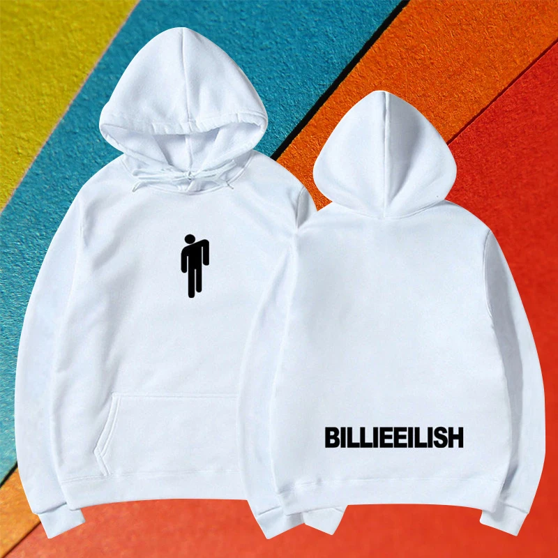 Billie Eilish толстовки размера плюс для пары повседневные женские и мужские пуловеры