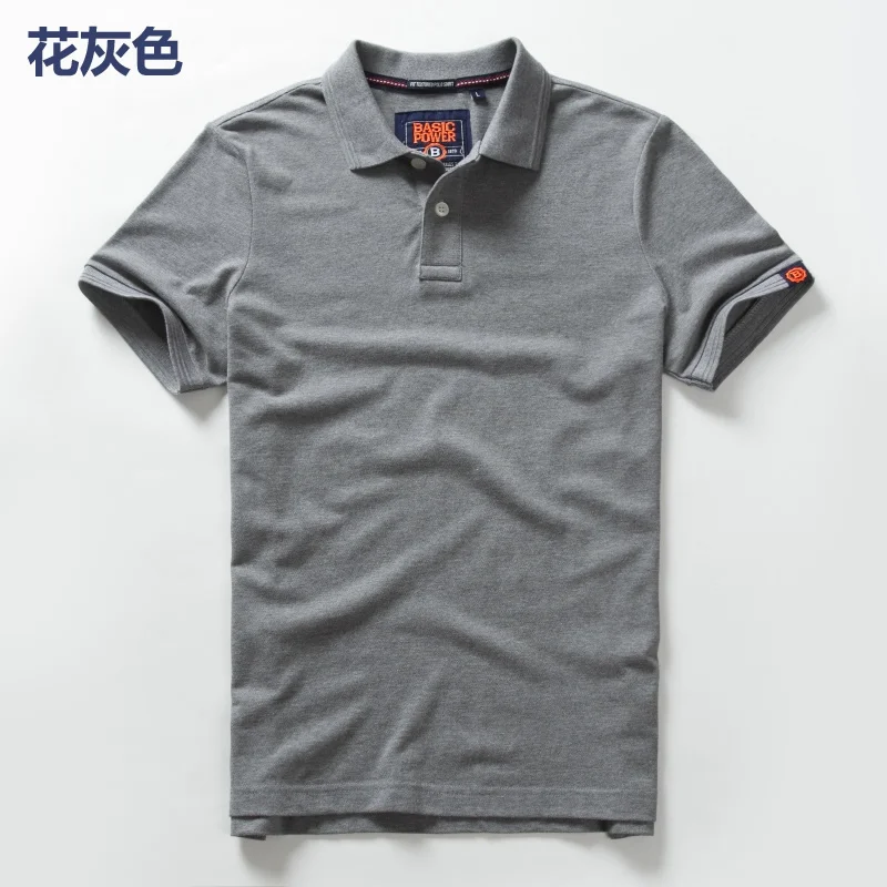 

Summer Polo Shirt Men Cotton Short Sleeve Letter Embroidered Casual T Shirts Emblem Simple Baseball Shirt Tee