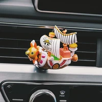 one piece peripheral anime thousand sunny boat car air conditioning air outlet decorative ornaments personality figure toys