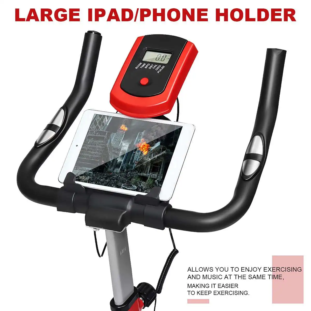 Велотренажер с ЖК-монитором домашний тихий тренажер для похудения занятий