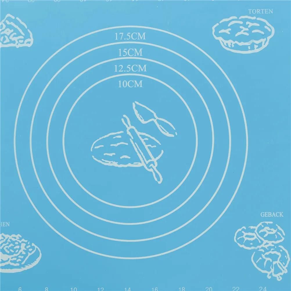 

1pc Small Placemat Silicone Mat Cut Fondant Cake Clay Pastry Icing Dough Tool Silicone Mat 2 Colors