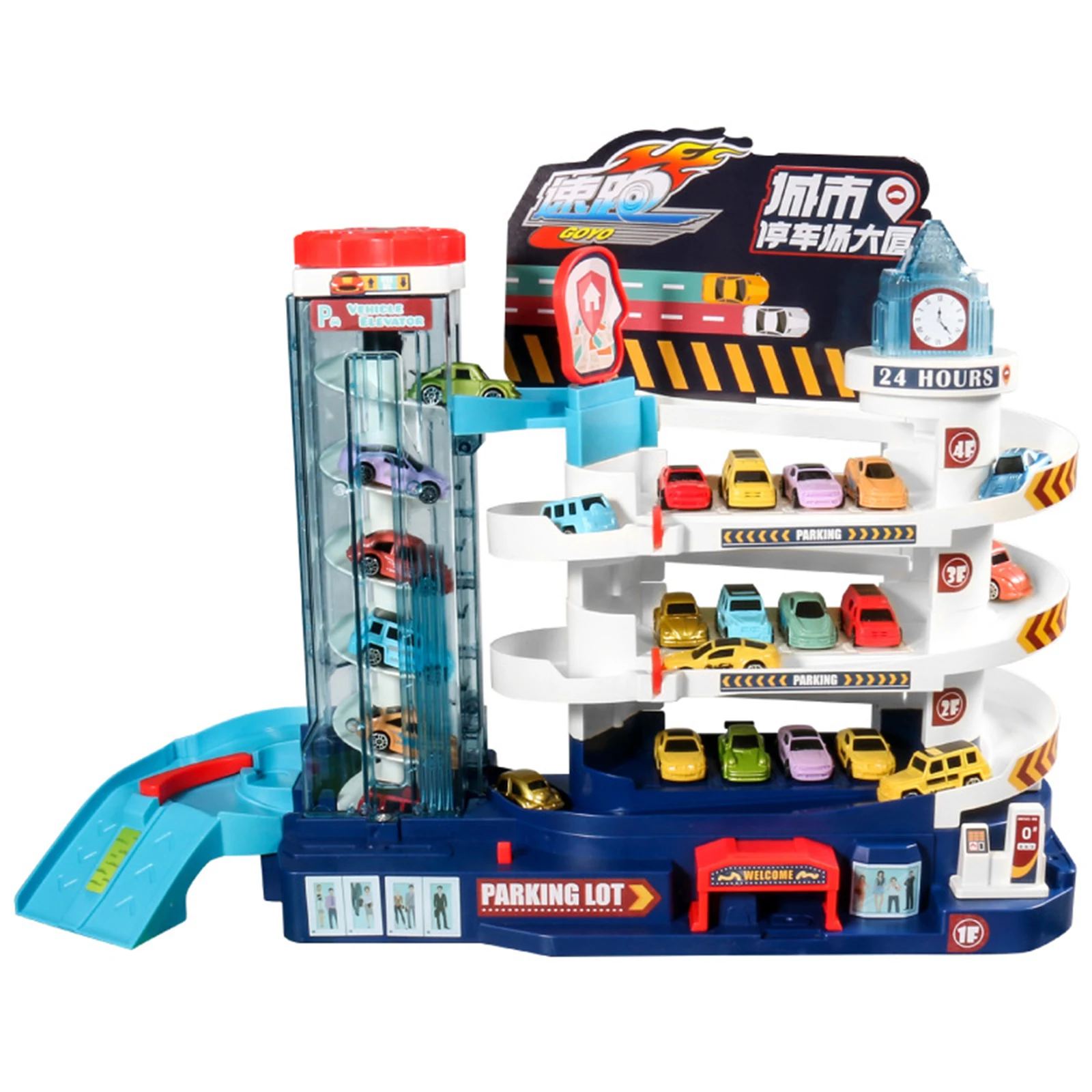 

Plastic 4 Layers Track Car Toys Parking Lot Assembled Educational Toys