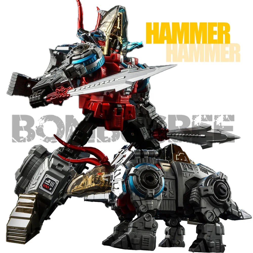 

【IN STOCK】Action Figure Robot Transformation G-Creation SRK-05 SRK05 dinosaur Hammer Slag Shuraking Combiner Reissue PVC Model