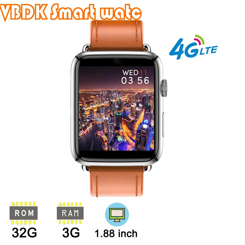 Смарт-часы 4G LTE Android 2021 3 + 32 ГБ MTK6739 4 ядра 7 1 дюйма Wi-Fi GPS IP67 | Электроника