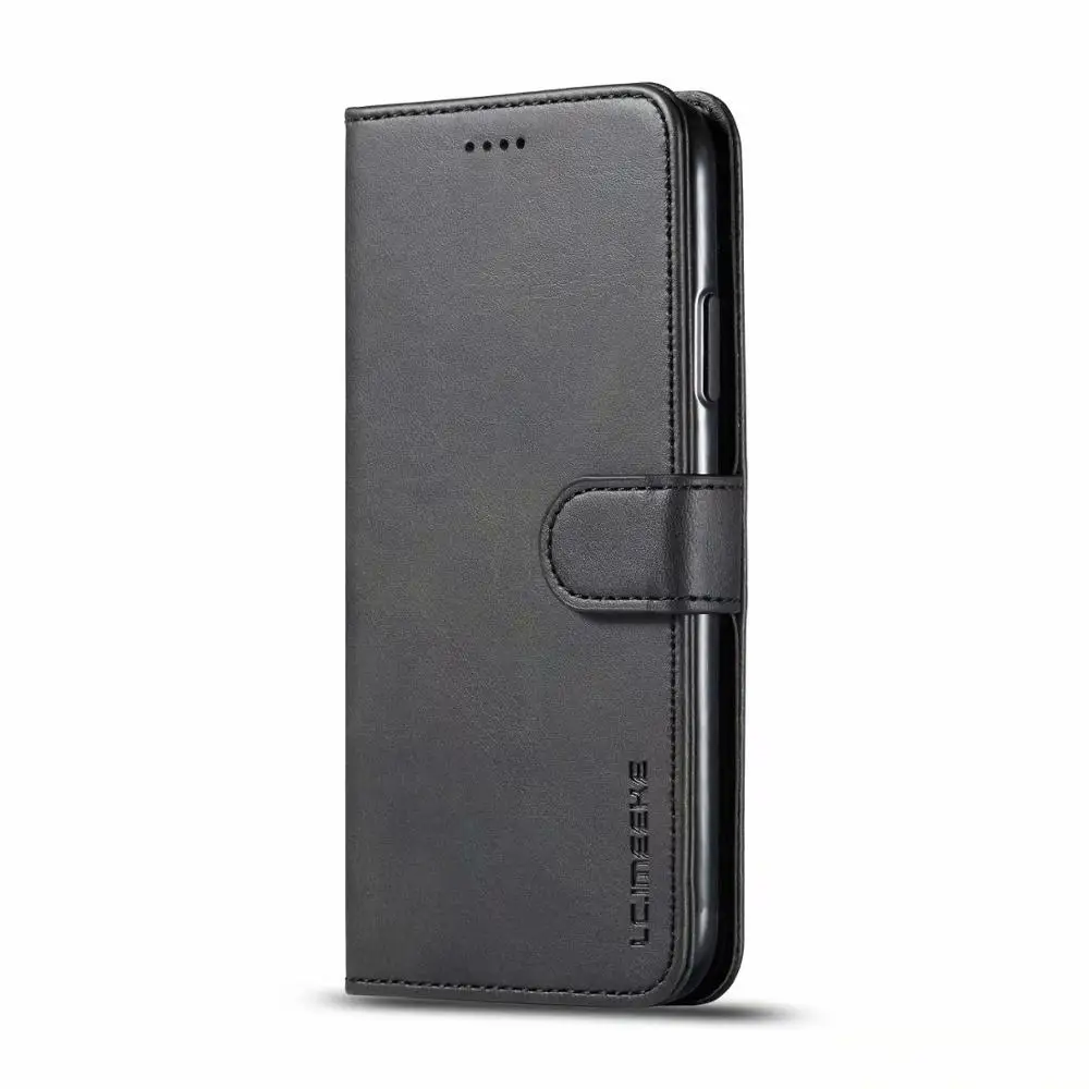 Для iphone11promax Чехол кожаный Винтажный чехол для телефона Funda для iphoneexr чехол флип чехол для iphone11 кошелек чехол для iPhone XS - Цвет: Black
