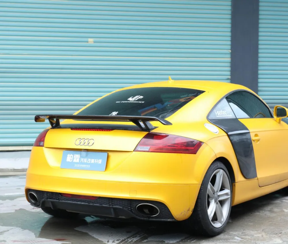 Углеродное волокно заднее крыло багажника выступ Спойлеры для 08-14 Audi TT TTRS Coupe 2