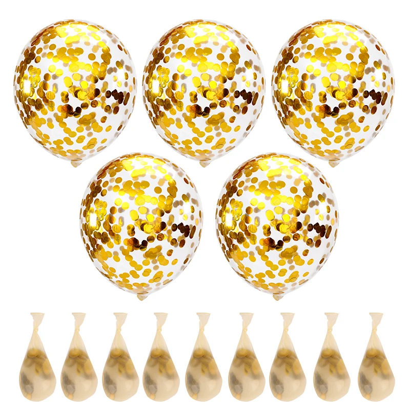 

12inch Heart Dot Confetti Balloon Multicolored Sequins Latex Transparent Balloons Birthday Wedding Christmas Decoration