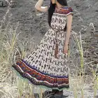 ZANZEA 2022 стильный женский сарафан с принтом, весеннее Цветочное платье, повседневное женское Платье макси с круглым вырезом, женское праздничное платье большого размера