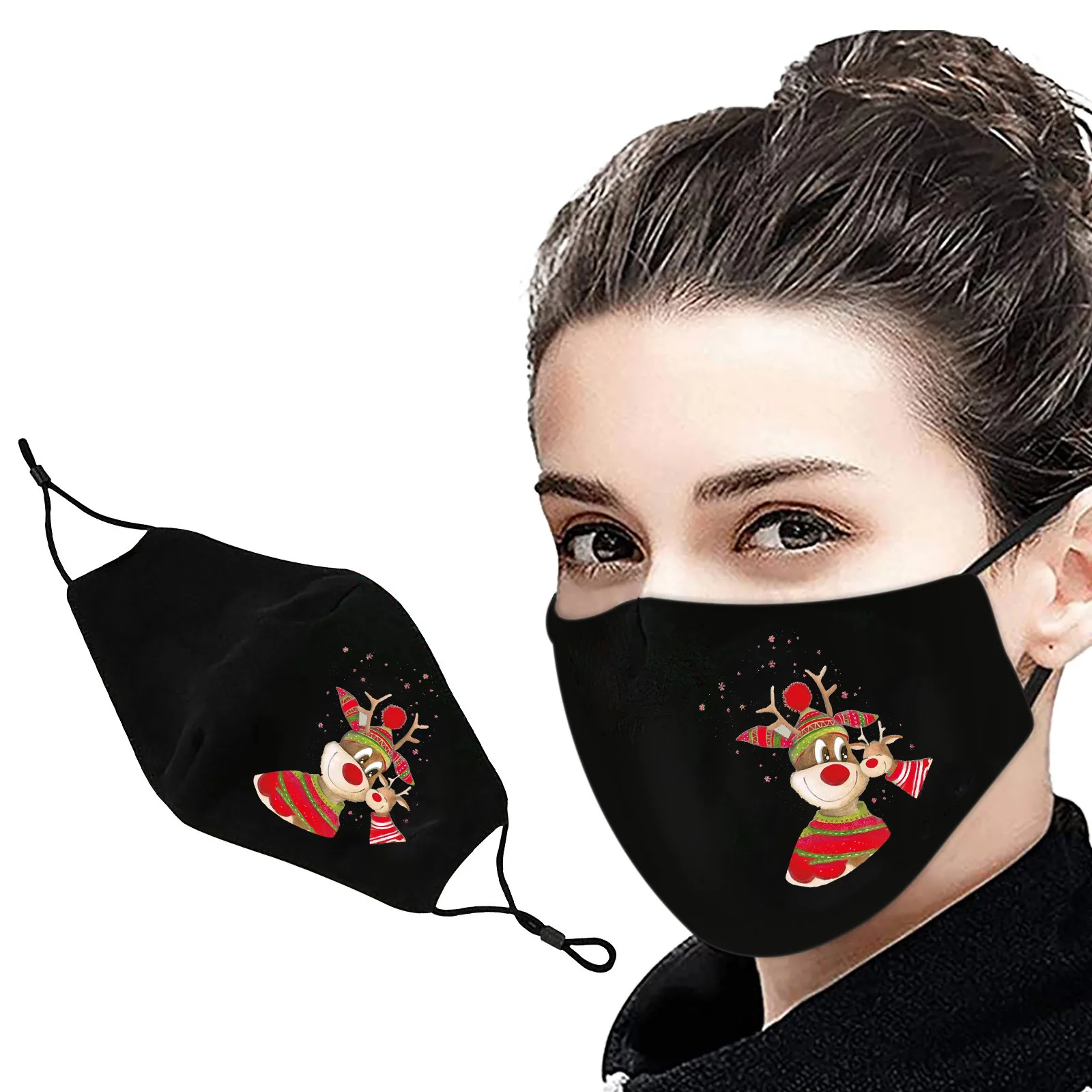 

Windproof And Keep Warm Masks Merry Christmas Face Mask Washable Reusable Element Mask Outdoor Comfortable Mouth Caps Masker d5