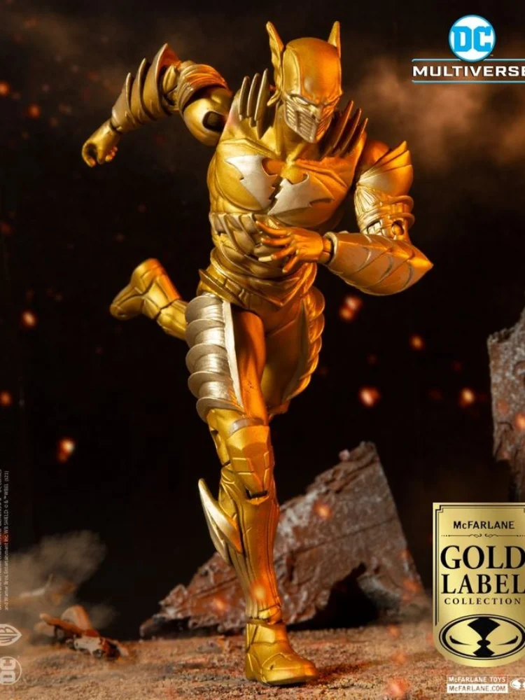 

The Dark Knights DC 7-inch Metal Batman The Flash Gold The Red Death Gold Label Limited Action Figure Toy Model Gift