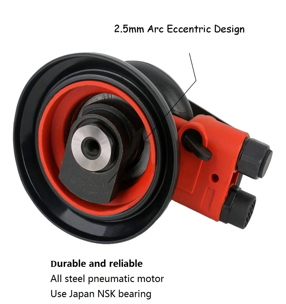 5 Inch Air Sander Non-vacuum Matte Surface Circular Pneumatic Sander Random Orbital Sander Polished Grinding Machine Hand Tools