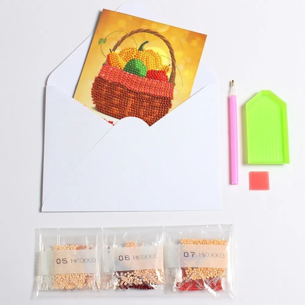 EverShine DIY Diamond Mosaic Turkey Kids Painting Thanksgiving Paper Greeting Postcards Greet Cards Cartoon New Arrivals|Алмазная