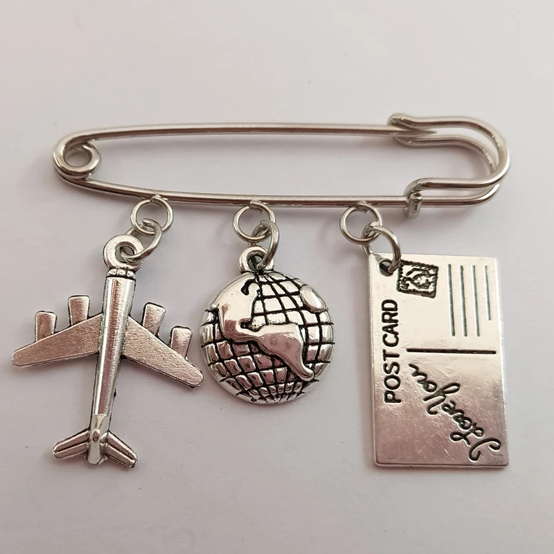 1 шт. Любовь Путешествия Шарм самолет брошь Глобус Компас паспорт лучшие друзья