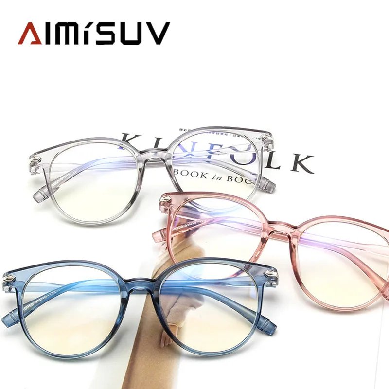 Женские компьютерные круглые очки AIMISUV с защитой от синего света игровые для