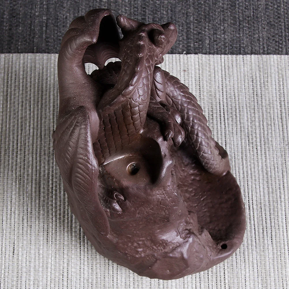 Office Yoga Traditional Incense Burner Holder Craft Desktop Dragon Shape Backflow Relaxing Bedroom Gift Decoration Home | Дом и сад