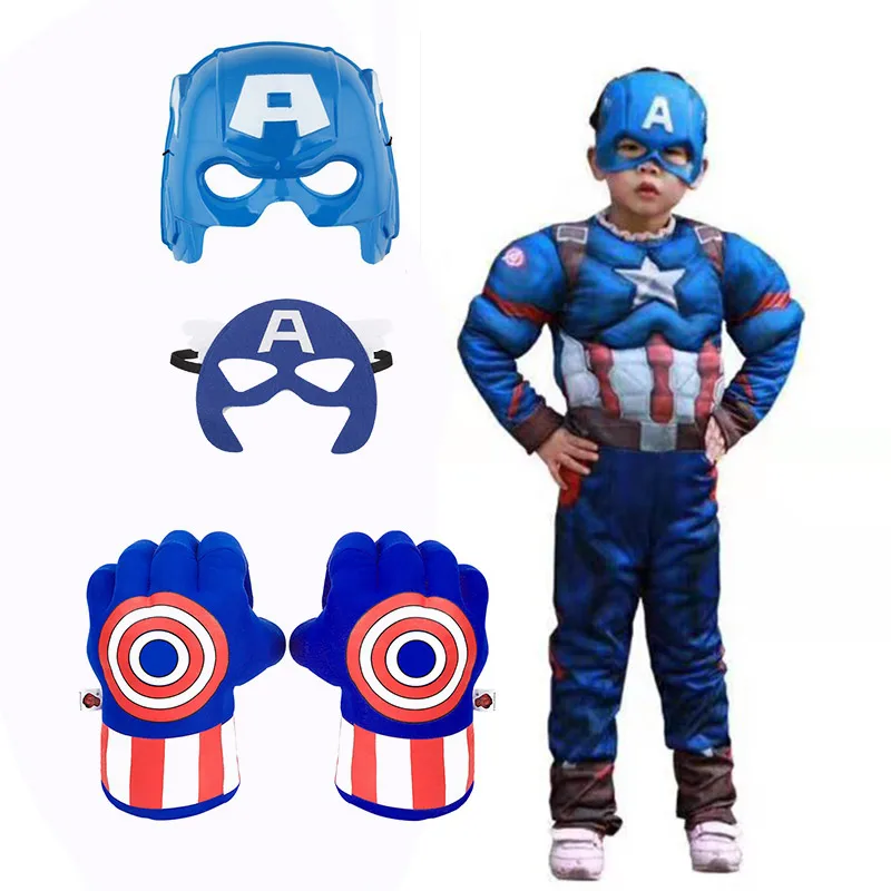 Детская одежда для Хэллоуина супер яркий Человек-паук Халк Капитан Америка