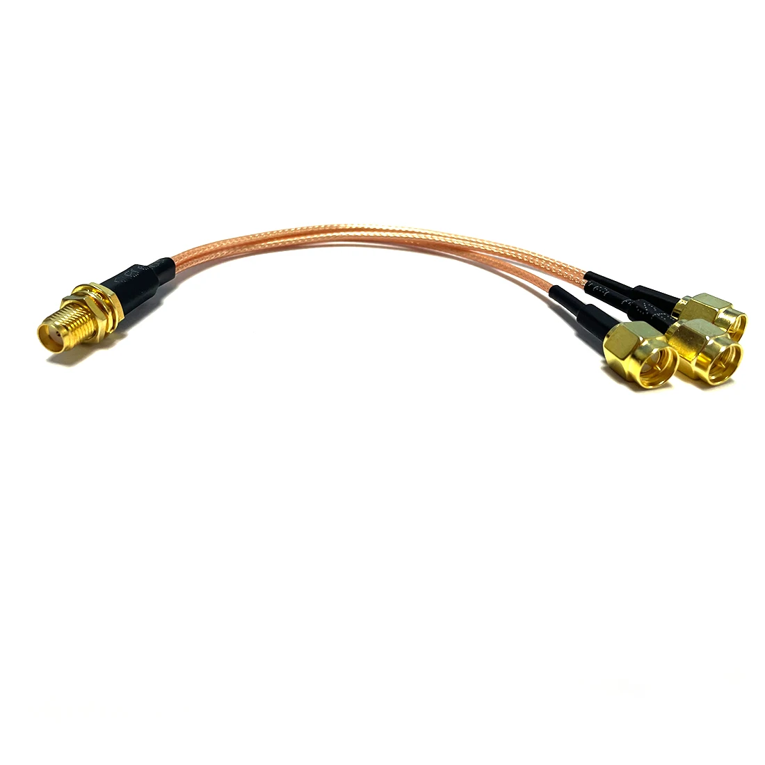 

SMA female nut to 3x SMA male 1 in 3 splitter pigtail cable RG178 15cm long for wireless modem NEW