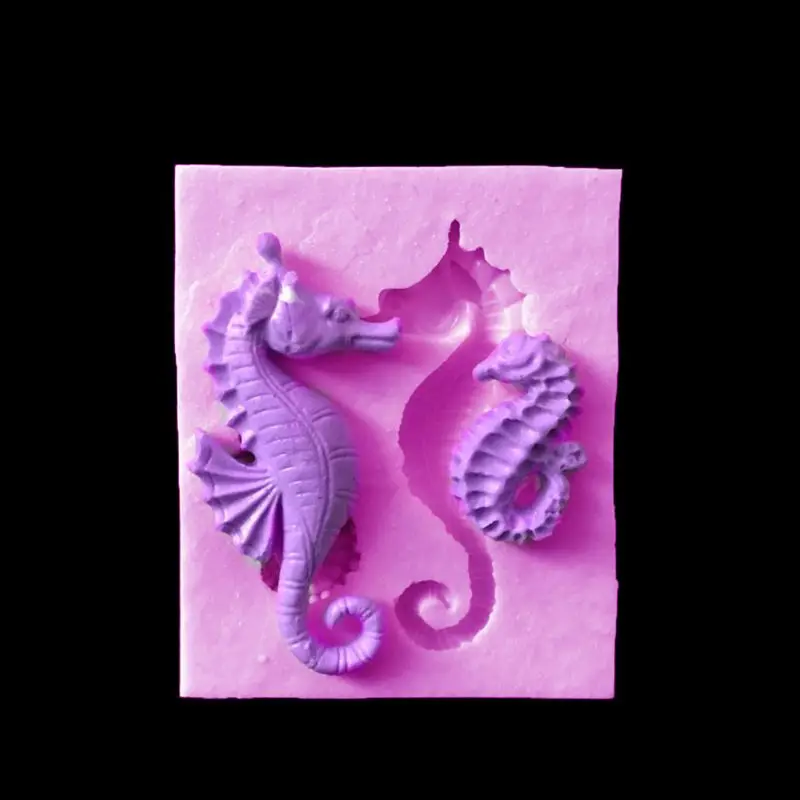

Творческий морской конек из силикона прессформы Fondant (сахарная) Инструменты для украшения шоколадного торта M7DF