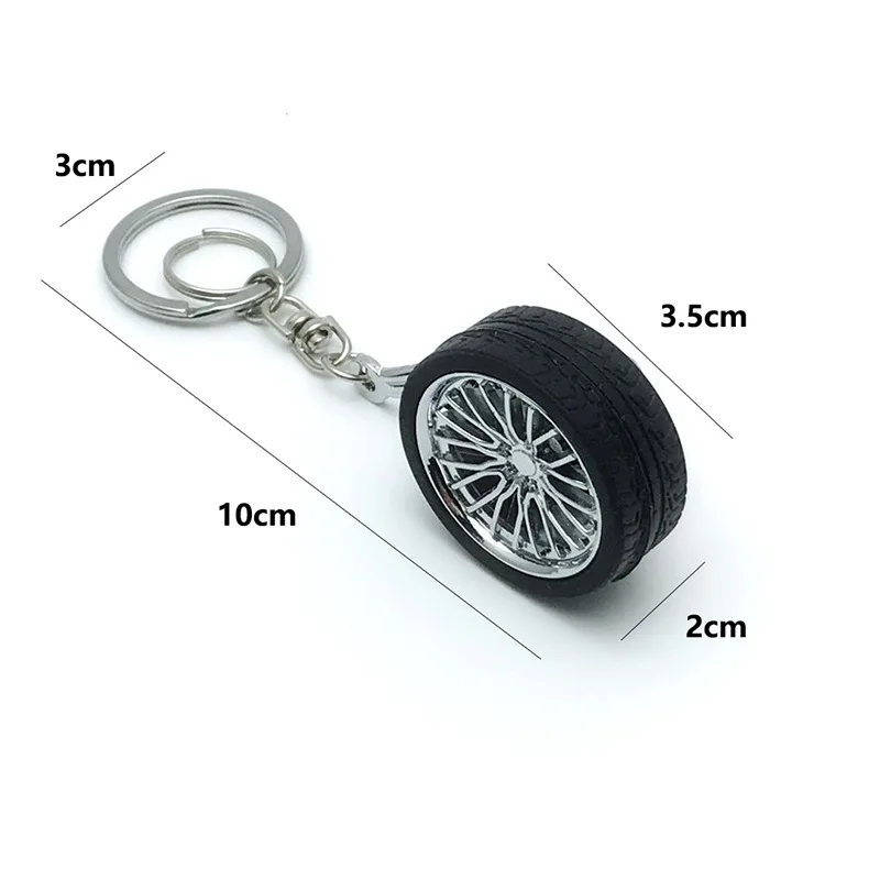 

Luxury Wheel Hub Keychains Accessories Zinc Alloy Tire Styling Car Key Chains Auto Modification Parts Key Ring For Car Pendant