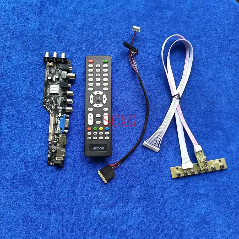 

Цифровой сигнал для HB156WX1/HT156WXB, комплект «сделай сам», совместимый с HDMI USB AV VGA DVB 1366*768 40Pin LVDS контроллер монитора, плата ЖК светодиодный