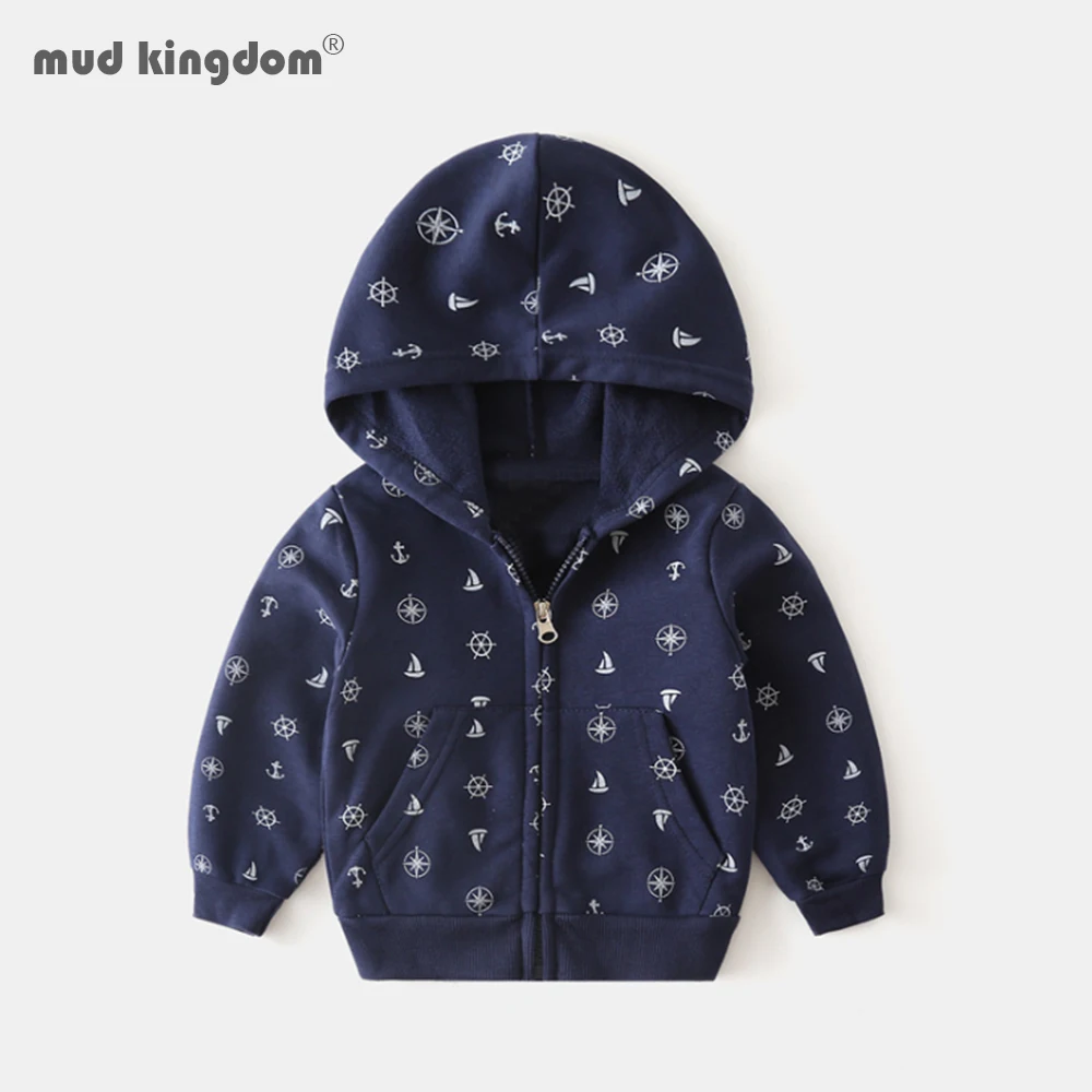 Детская верхняя одежда для мальчиков на молнии с мультяшным принтом|Толстовки и