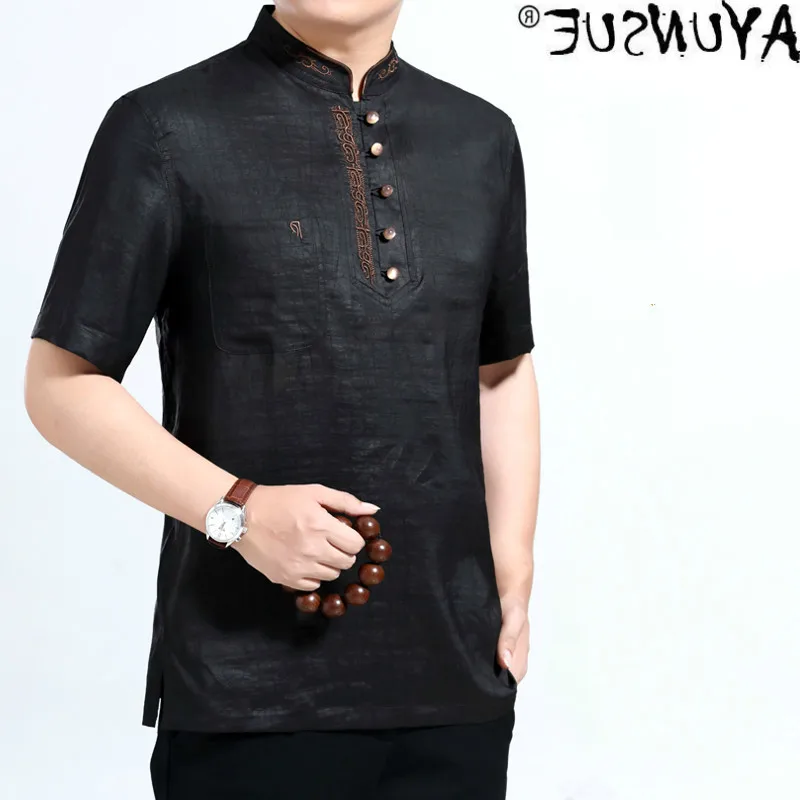

100% black men's T-shirt, large size clothing, retro T-shirt, 20219341