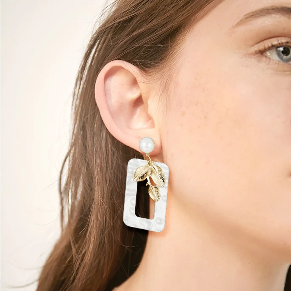 Женские длинные висячие серьги Match Right эффектные акриловые жемчужные Висячие