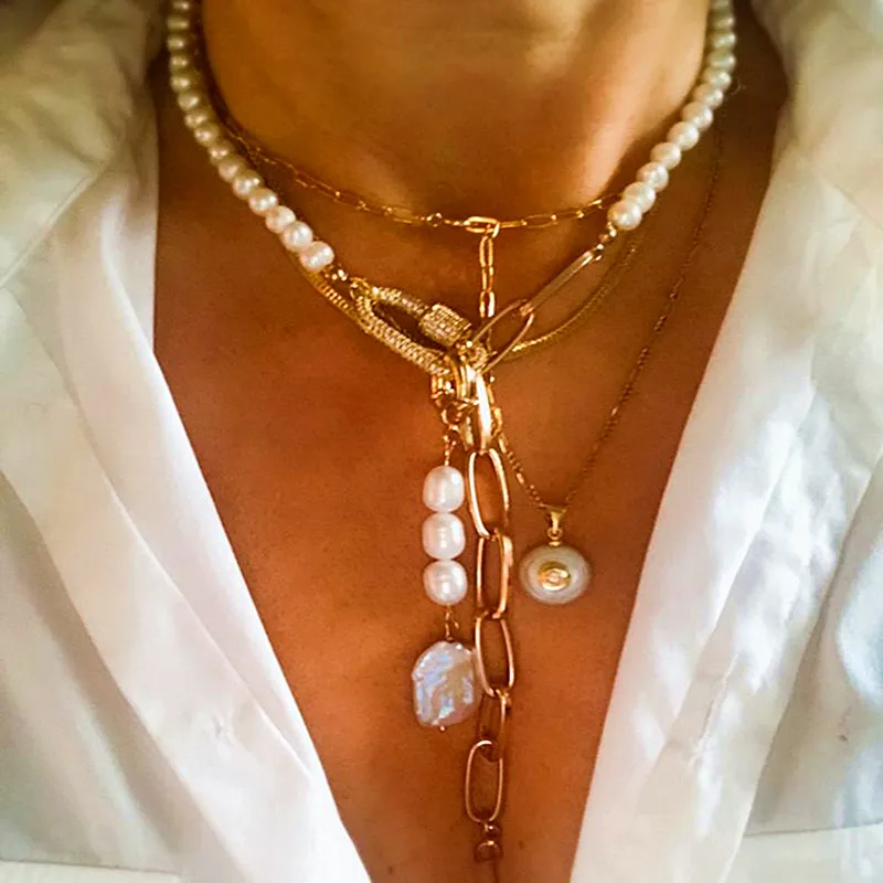 Новинка осени 2020 креативный дизайн жемчужное ожерелье натуральный пресноводный
