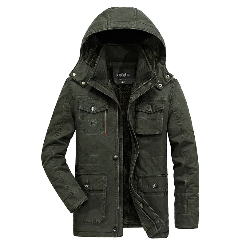 Winter Jacket Men 7XL 8XL Warm Big Size Coat 2022 Thicken Windbreaker High Quality Fleece Cotton-Padded Parkas Military Overcoat