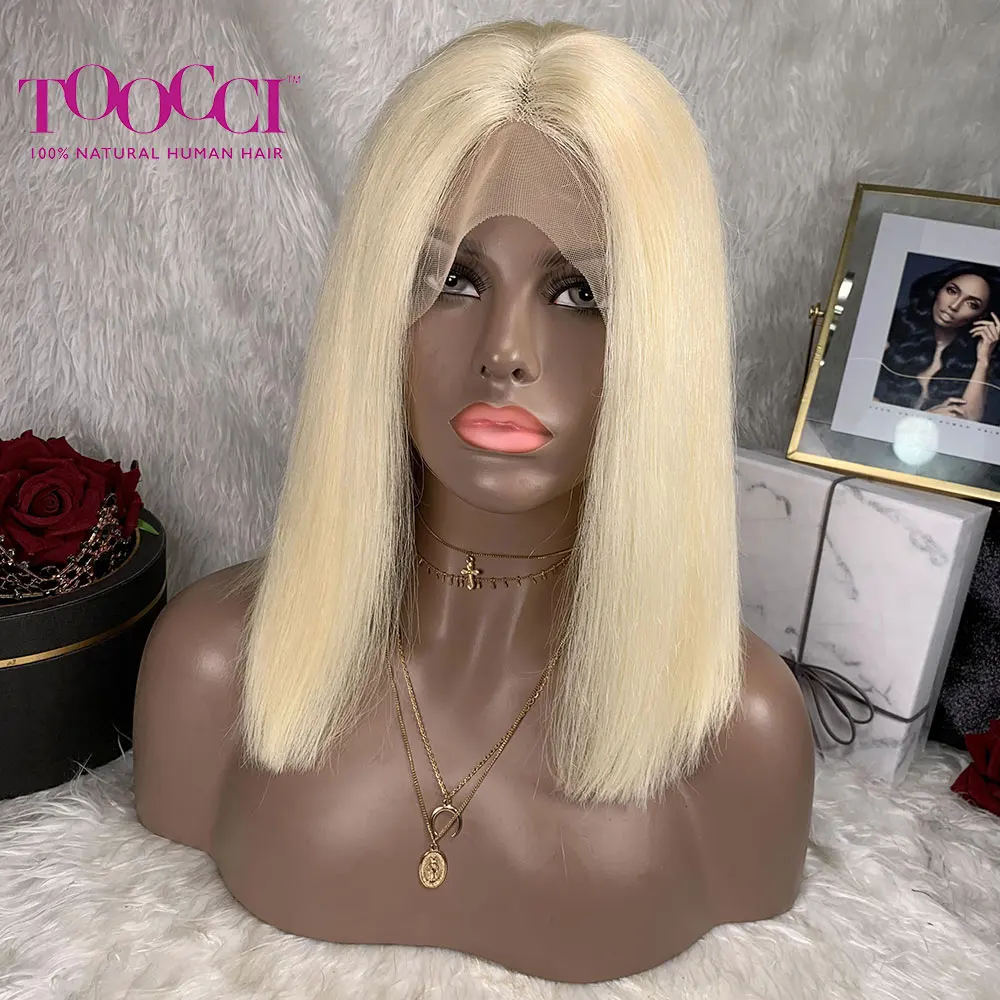 

TOOCCI HAIR Short 613 Blonde Bobo Wig Brazilian Natural Blonde 613 # Bob Lace Wig Remy Wigs No Mixed Pure And Healthy Short Wig