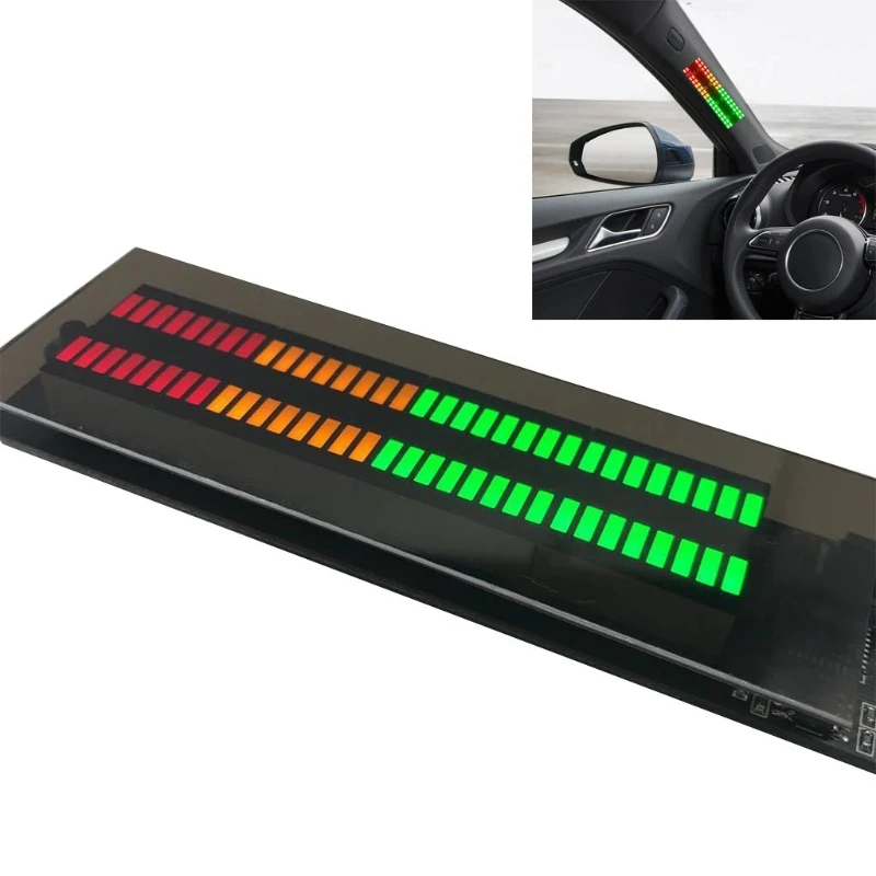 

Car Level Meter Amplifier LED Music Spectrum Display Atmosphere Light Bulbs Stereo Sound Indicator Mp3 Player D5QE