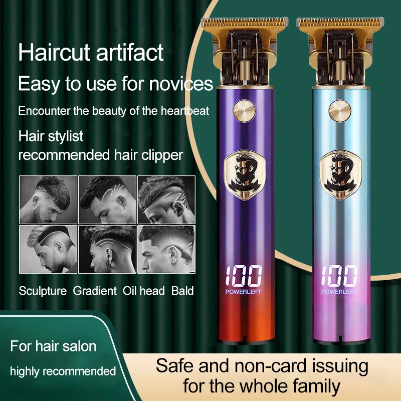 

2021 USB электрические машинки для стрижки волос, перезаряжаемая бритва, триммер для бороды, профессиональная Мужская машинка для стрижки воло...