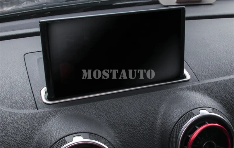 

For Audi A3 S3 Interior Dashboard GPS Navigation Decoration Cover Trim 2014-2019 1pcs Car Accessories Interior Car Decor