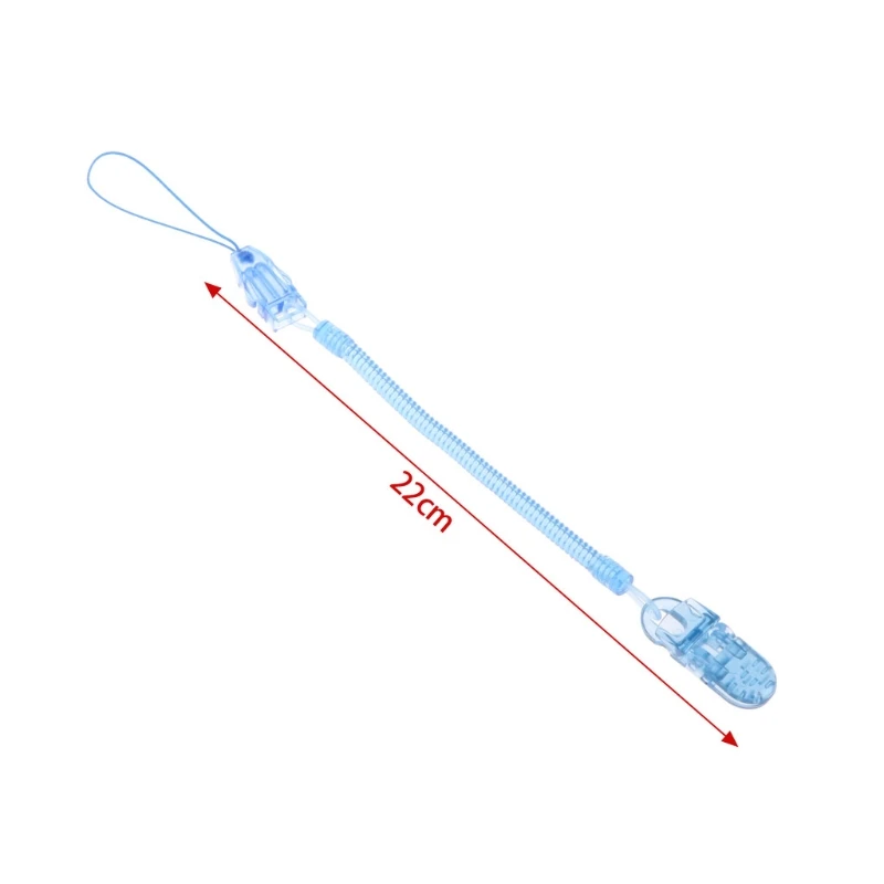 

New 5 Colors Baby Infant Toddler Dummy Pacifier Spring Soother Nipple Clip Chain Holder Strap