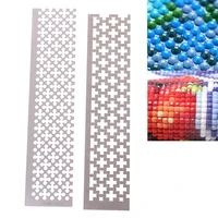 drawing ruler diy diamond painting ruler embroidery 5d diamond square drill steel ruler dotting rhinestone point drilling tools