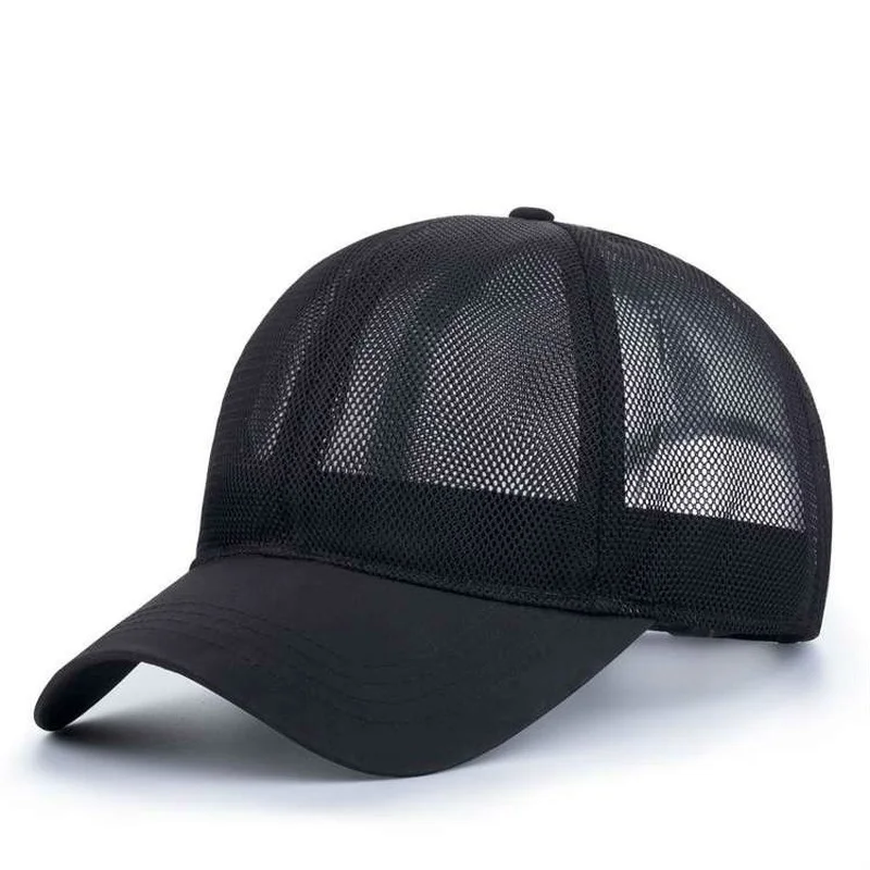 

Men Women Cap Spring Summer Breathable Baseball Cap Unisex Solid Adjustable Trucker Mesh Cap Casual Baseball Sun Hat Cap
