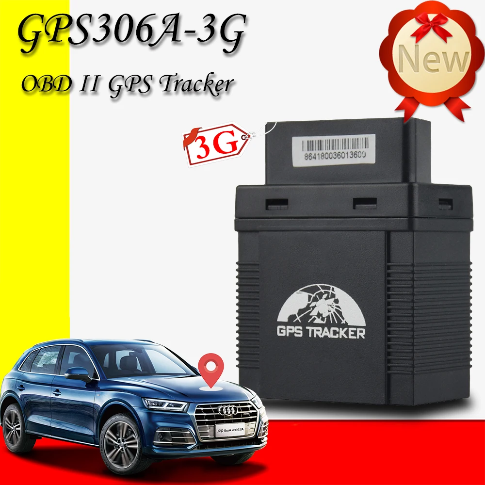 Лучший OBD GPS трекер 3G WCDMA для транспортного средства OBDII 306A система слежения с SOS