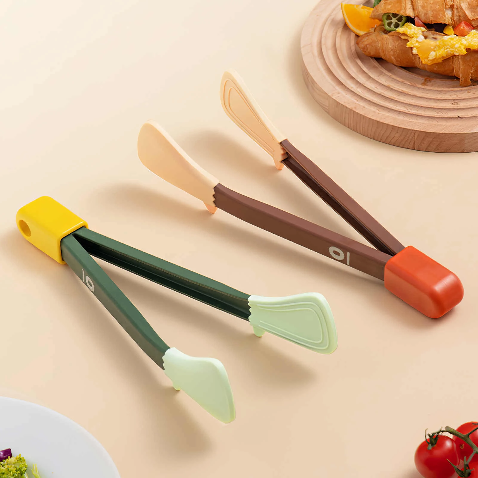 

Multifunctional Barbecue Clip Silicone Food With Retractable Lock Hanging Hole Anti-Scalding Anti-Slip Household Steak Clamp