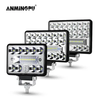 anmingpu 12v 24v off road led bar 4 5 6 spot flood led light barwork light for truck tractor 4x4 atv boat car led headlights