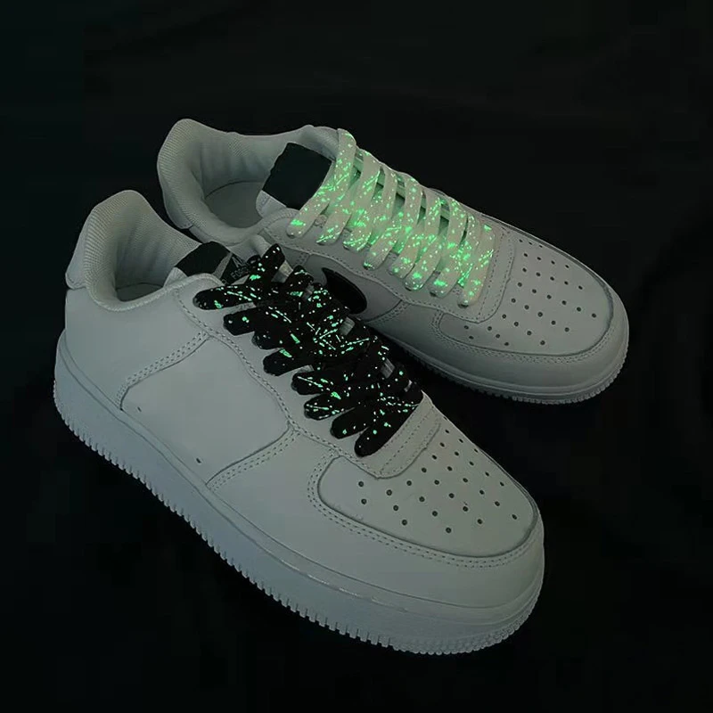 2021 New Luminous Ink Splashing Shoelaces Flat Laces Sneakers ShoeLaces Double-sided High-bright | Обувь
