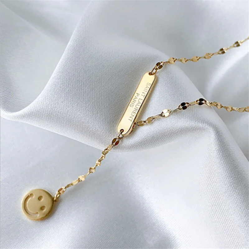 

Simple Light Luxury Necklace Niche Pendant Clavicle Chain Cold Wind Temperament Necklace Women's Holiday Gift Party Jewelry Whol