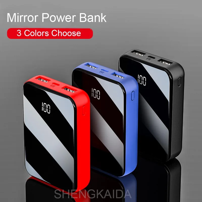 Mi ni power Bank 20000 мАч для iPhone X Xiaomi mi power bank Pover Bank зарядное устройство с двумя портами Usb внешний аккумулятор Poverbank портативный