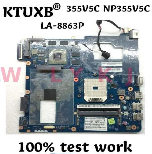 Для Samsung NP355 NP355C4C NP355V5C Материнская плата ноутбука LA 8863P QMLE4 BA59 03567A 03567B HD 7600 м GPU 100%